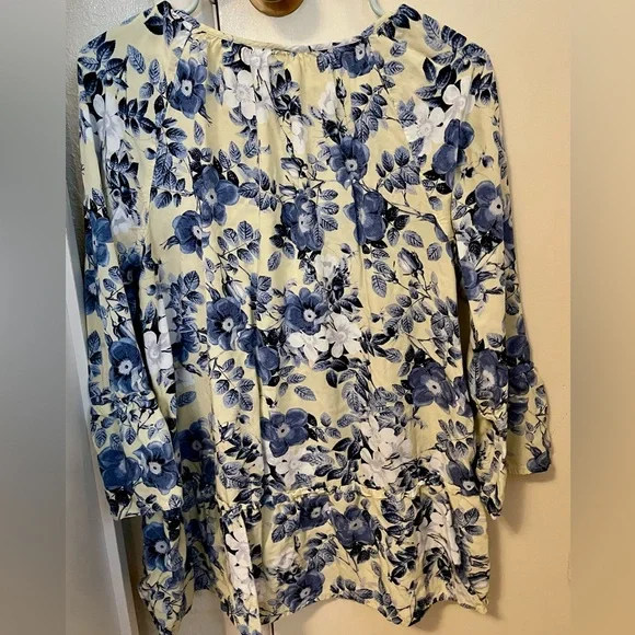 J Jill Medium Floral Blouse - Picture 7 of 8